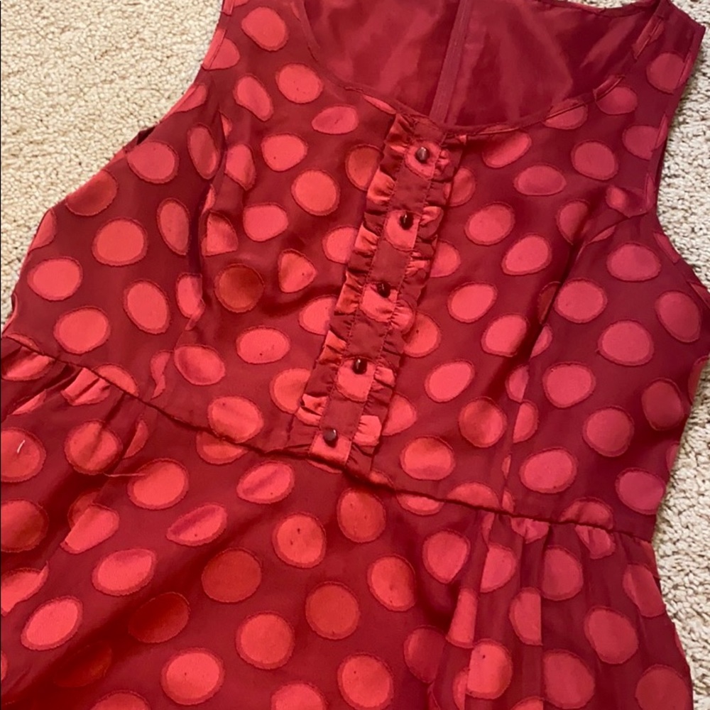 LC Lauren Conrad Red Polka Dot Dress